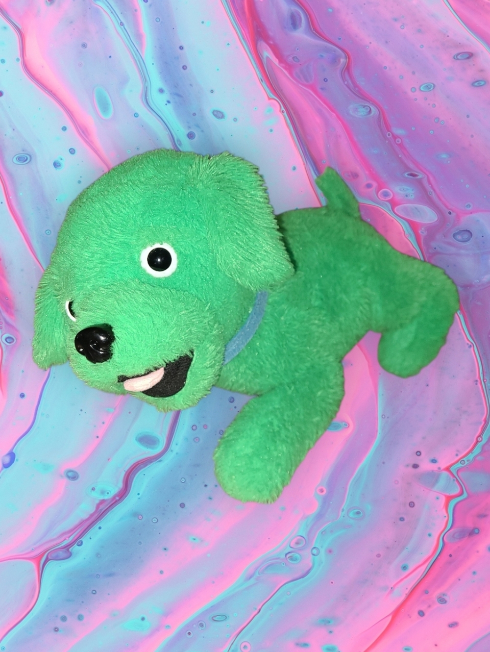 Credelio green dog stuffed animal plush
